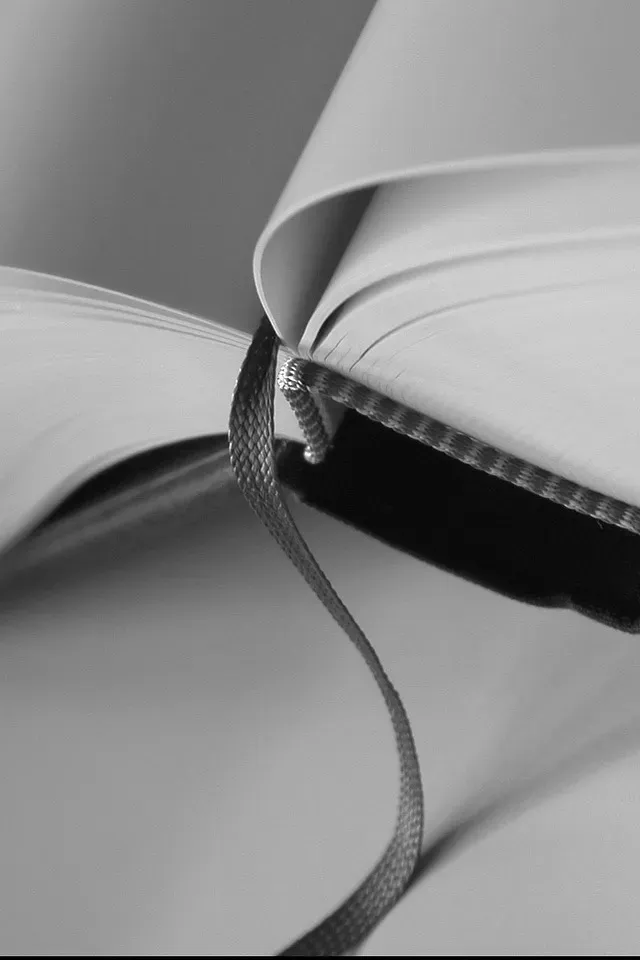 opened white book