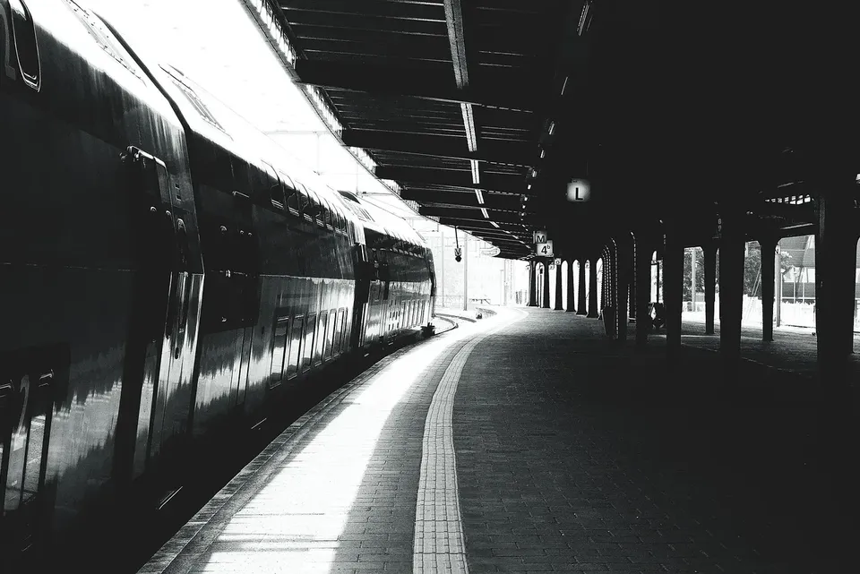 train with smoke